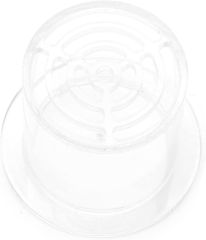 Acrylic Transparent Feeder Cover, Fish Tank Protection Cover, Breeding Protection Cover with Ring Base for Blocking Fish and Sand, Compatible with 20mm 25mm Drain