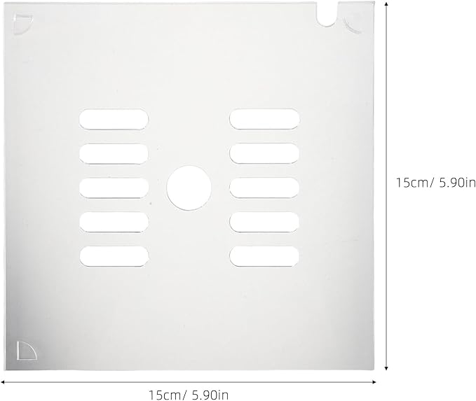 2pcs Aquarium Anti Jumping Lid - 5.91"/15cm Acrylic Square Cover with Hole to Prevent Fish Reptiles Shrimp Turtles from Out of The Tank