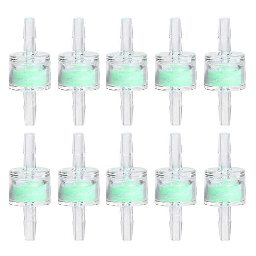 Silicone Tube Filter, 10pcs ABS Green Aquarium Water Pump Silicone Tube Filter, Fish Tanks Hose Cleaning Filtration Supplies for Aquarium, Fish Tanks(4mm)