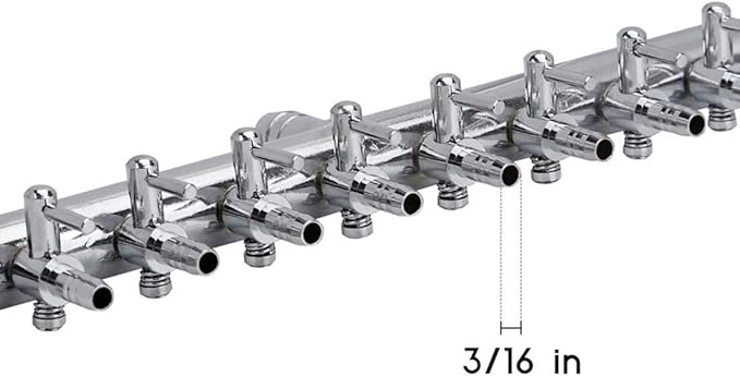 10-Way Air Flow Control Lever Valve with Airline Tubing Connector for Aquarium Fish Tank