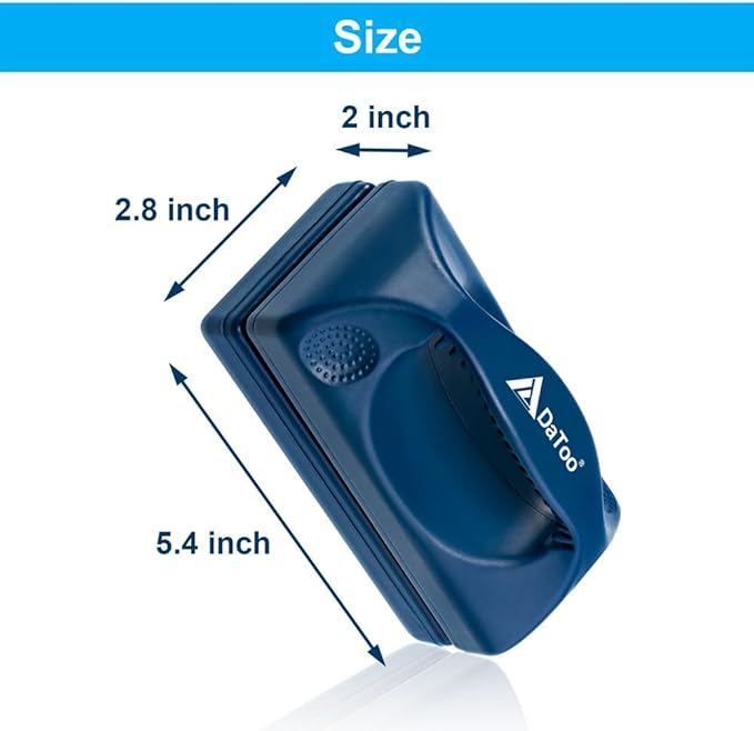 DaToo Aquarium Mini Magnetic Scrubber Scraper Small Fish Tank Cleaner Nano Glass Aquarium Cleaning Tools with Super Strong Magnet (Max)