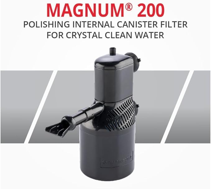 Marineland Magnum 200 Polishing Internal Canister Filter for 60 Gallons, Crystal Clean Water