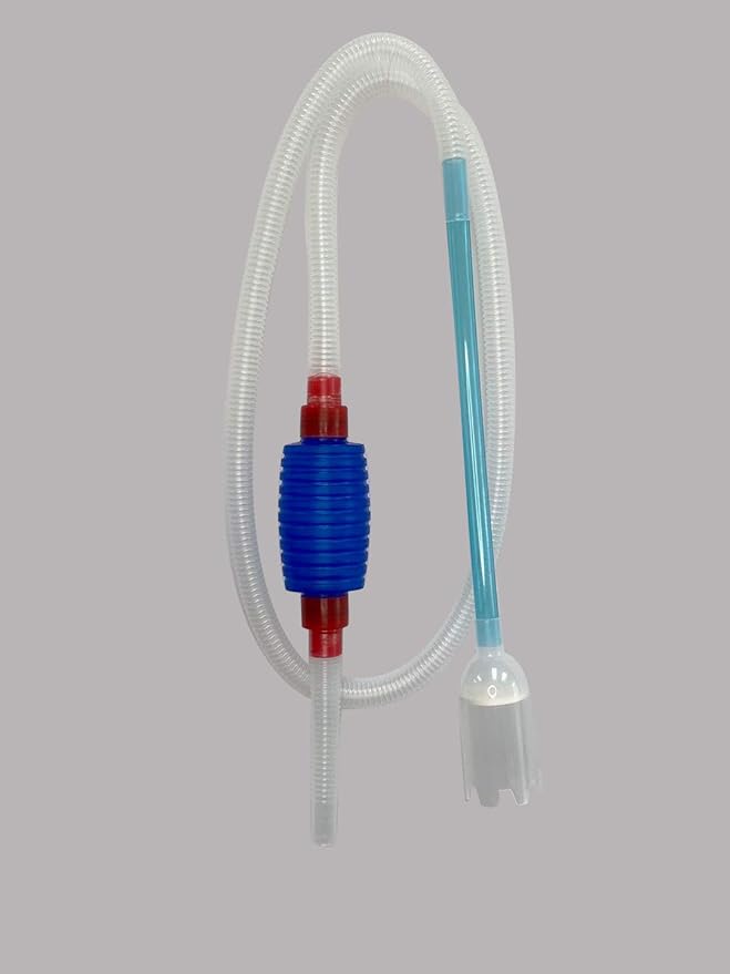 Wave Point Aquarium Fish Tank Siphon Gravel Cleaner - A Hand Siphon Pump to Drain and Replace Your Water in Minutes!