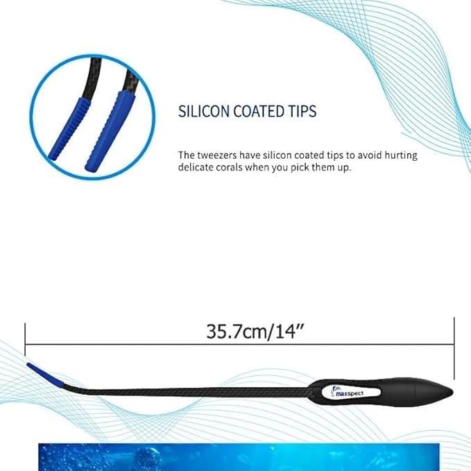 Maxspect Aquarium Carbon Fiber Float Coral Tweezers Cleaning Tools