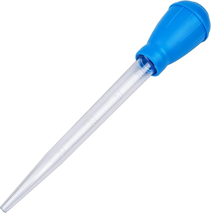 WEAVERBIRD Manual Fish Tank Water Changer Aquarium Dropper, 30ml Aquarium Clean Pipette Dropper, Fish Tank Cleaning Waste Remover, Aquarium Gravel Cleaning Straw, Blue