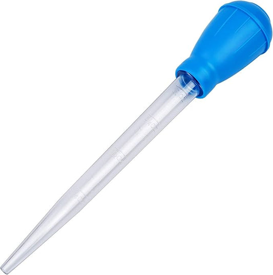 WEAVERBIRD Manual Fish Tank Water Changer Aquarium Dropper, 30ml Aquarium Clean Pipette Dropper, Fish Tank Cleaning Waste Remover, Aquarium Gravel Cleaning Straw, Blue