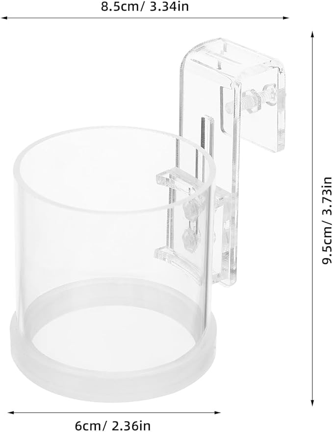 Aquarium Fish Feed Ring with Hook Acrylic Fish Tank Feeder Circle Large Size for Automatic Feeding in Home and Office