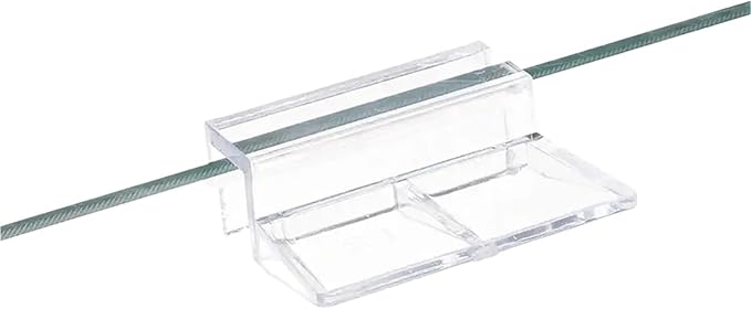40 Pcs Fish Tank Lid Acrylic Holders – Secure Bracket Support for Rimless Aquarium Glass(Clip Width 12mm)