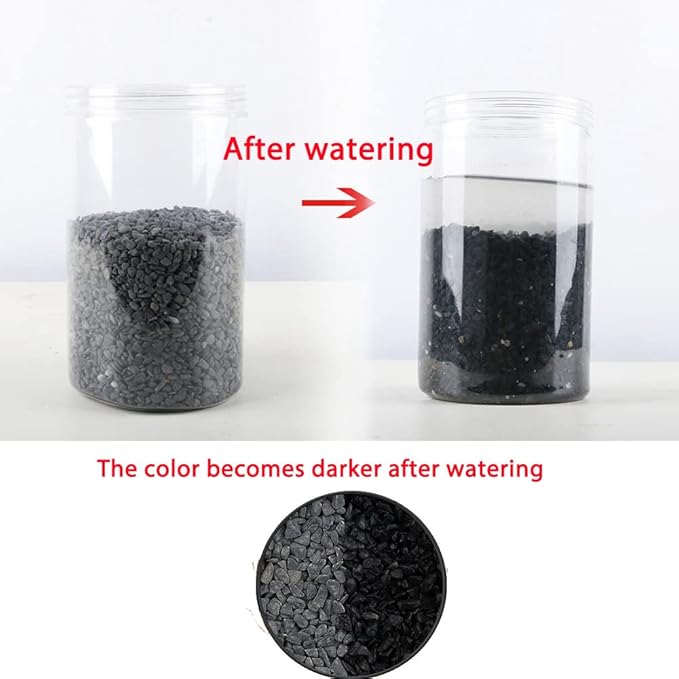 Avalution 6-9 mm Natural Black Gravel Polished Stone Succulent Plant Bonsai Stone DIY Plant Rock for Garden Outdoor & Indoor Gravel Aquarium Fish Tank Fairy Gardening Vase Filling Decoration-7LB