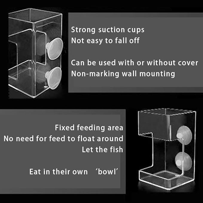 Fish Feeder Square-Shaped Automatic Fish Feeders Reduced Filter Clogging Tank Suitable for All Kinds of Food Tank Accessories