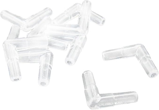 uxcell 5mm Aquarium Tank Clear Plastic 2 Way Air Valve Line Connectors 10 Pcs