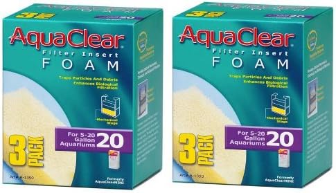 Aquaclear Foam Inserts, 3-Pack (6-Pack, 20-Gallon)
