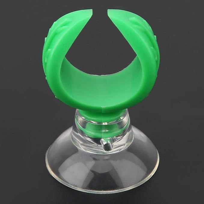 TOPINCN Aquarium Fish Hose Clamp, Suction Cup Clips Airline Tube Holders Clamps Fish Tube Light Sucker Holders Aquarium Suction Cups for Tubing (Green L)