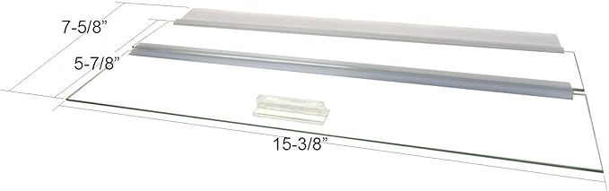 Aquarium Glass Canopies for Aquariums with & Without Center Braces, 5 to 360 Gallon Aquariums. Carefully Select Size and Match Exact Canopy Measurements. (Tank Without Center Brace, 16" L x 8" W)