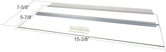 Single Piece Glass Canopy for 5 Gallon Aquariums, AM31608, 16" Long x 8" Wide Aquariums with No Center Brace