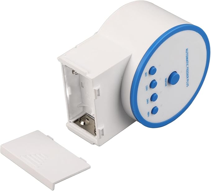 TITA-DONG Automatic Fish Feeder, Fish Tank Food Dispenser, Battery Powered, Adjustable Timing, Moisture Proof, Perfect for Vacation or Busy Work