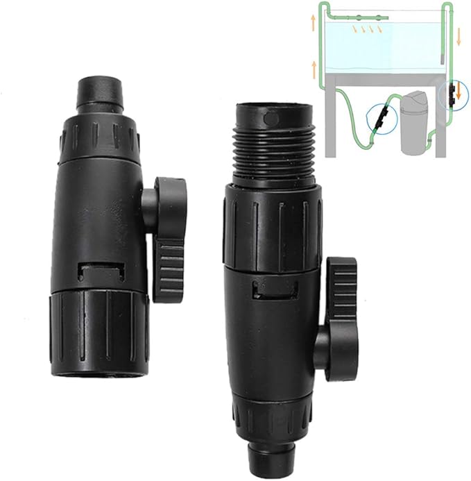 Aquarium Hose Valve Pipe Valve Fish Quick Release Connector Aquarium WaterControl Valve Pipe Connector Adapter with Quick Release Handle(12mm)