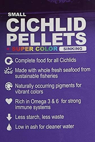 Omega One Super Color Sinking Cichlid Pellets, Small, 15 lb x1