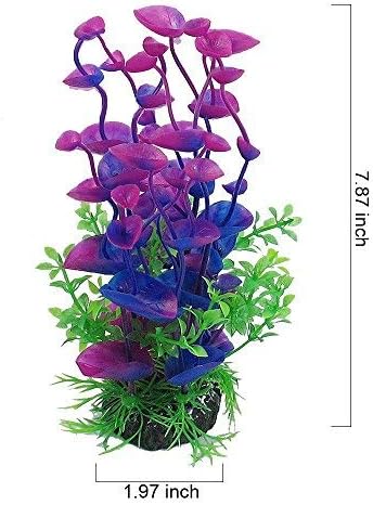 Superdream Landscaping Water Plant Decoration for Aquarium, 7.87-Inch, Purple Red