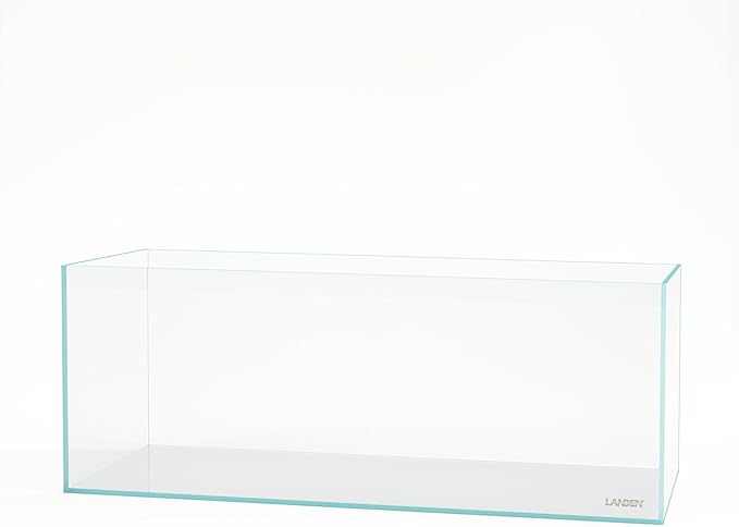 LANDEN 150cm 88.5 Gal Rimless Low Iron Aquarium Large Fish Tank, Bookshelf Aquarium, W59.06×D19.69×H19.41 in (150×50×50cm) 15mm Thickness with Black Nano Foam Leveling mat Included