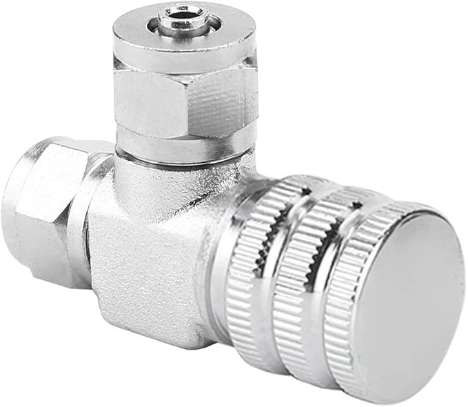 CO2 Regulator Check Valve,Stainless Steel Needle Valve for Water Aquarium CO2 Bubble Counter with Check Valve for CO2 Diffuser Atomizer Regulator Injection System (Double-head