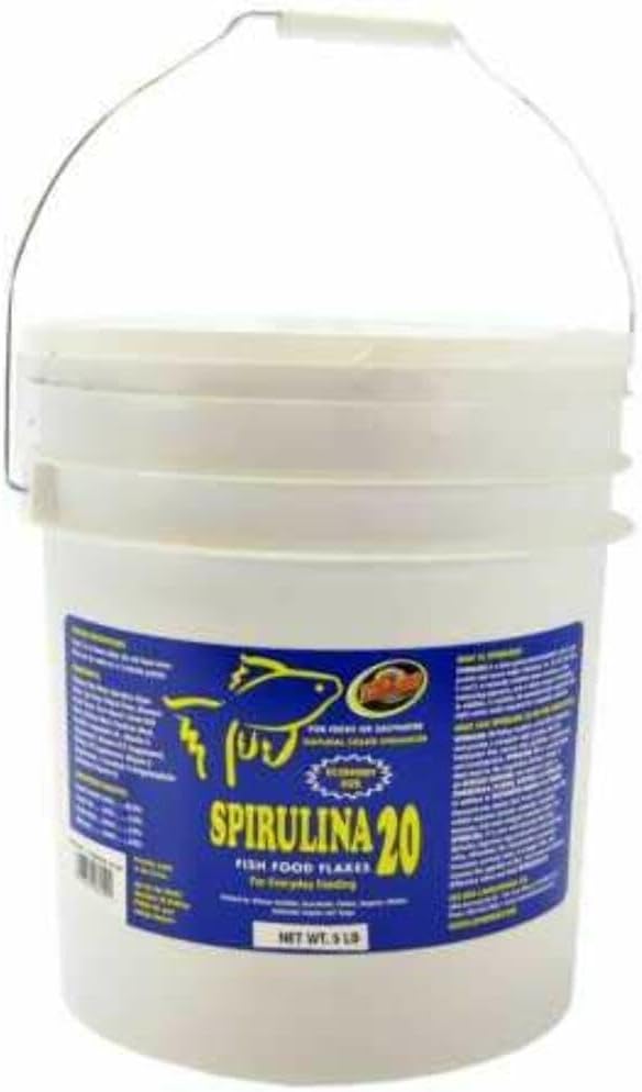 Zoo Med Spirulina 20 Fish Food Flakes (5 lb)