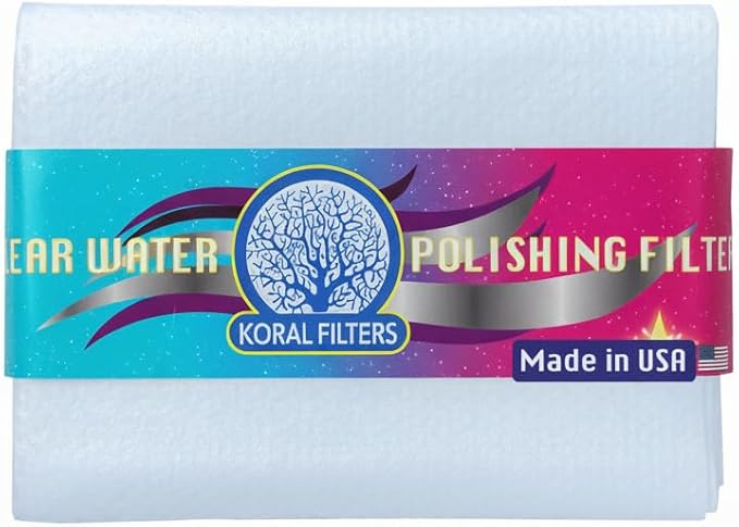 Aquarium Polishing Filter Pad, 200 Micron, 24" x 36", Water Polishing Pad for Crystal Clear Fish Tank, Cut-to-Fit Aquarium Floss Pad, Made in USA (1 Pack)