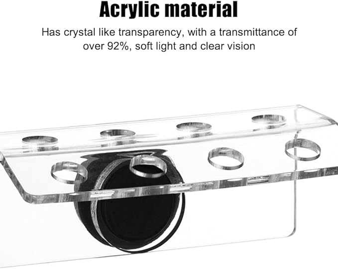 MiOYOOW Coral Frag Holder, 4/8 Plug Holes Acrylic Coral Frag Rack with Magnetic Suction Cup for Aquarium Household Fish Tanks