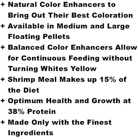 Blackwater Premium Koi and Goldfish Foods Color Enhancing Diet 2 lb, Medium Pellet