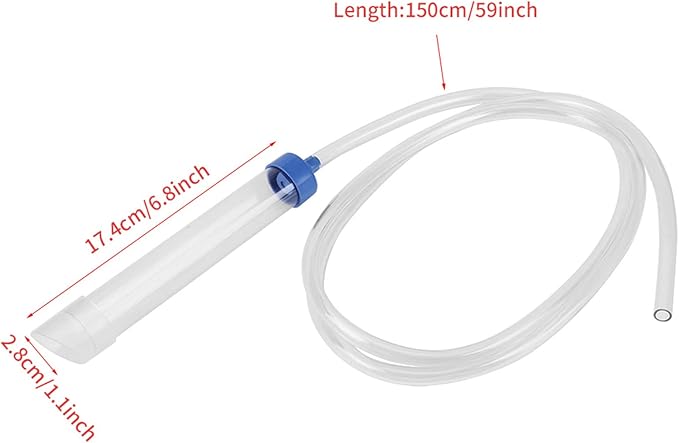 Ejoyous Aquarium Water Changer, Manual Water Changer Gravel Cleaner Siphon Tube Fish Cleaning Tool