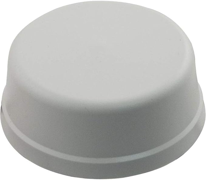 Air Button, Herga, Mushroom, 1/4" hs, 2-9/16"fd, w/o Tubing, Wht