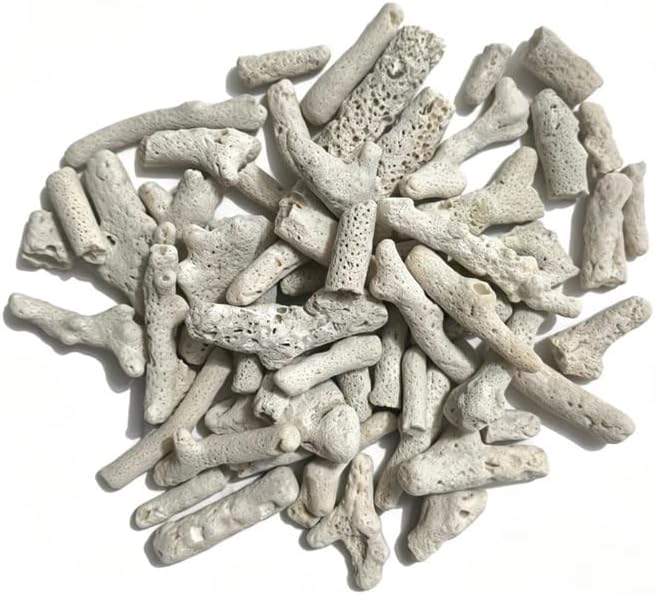500g/1.1lb Crushed Coral for Freshwater Aquarium, Pond Filter Aquarium Filter Media to Raise ph, Reusable Aquarium Filter, Fish Tank Coral Stones
