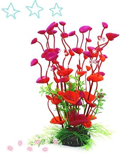 Superdream Landscaping Water Plant Decoration for Aquarium, 7.87-Inch, Purple Red