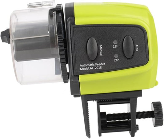 DOITOOL Automatic Fish Feeder for Aquarium with Hour Timer Dispenser Easy Operation Suitable for Various Fish Food Requires AAA Batteries Not Included