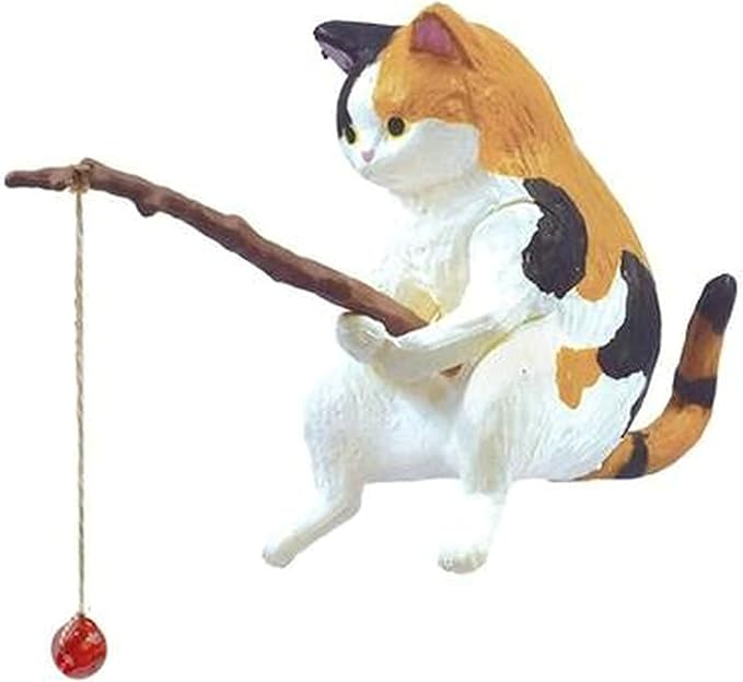 Aquarium Figurines Decorations Miniature Animal Ornaments Set Small Fishing Cat Landscaping Accessories For Fish Tanks Fishing Cat Figurine Animal Aquarium Decorations Aquarium Decor Betta Fish Tanks