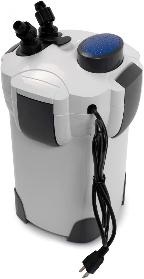 CNZ HW-302 265GPH Aquarium Canister Filter with Meida Kits, White