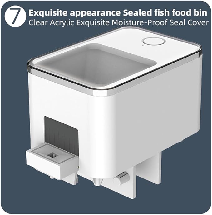 Weytoll Automatic Fish Feeder for Aquarium, WiFi Intelligent Timing Aquarium Goldfish Feeder with 100ML Large Capacity and Mobilephone APP Control Suitable for a Variety of Feed