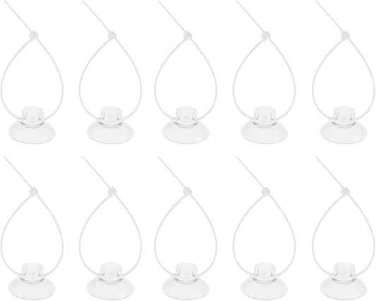 Aquarium Suction Cups, Clear Suction Cups with 20 Zip Ties, Suction Cups Airline Tubing Holder, Aquarium Sucker Fish Tank Accessories, 0.98", 1 Set