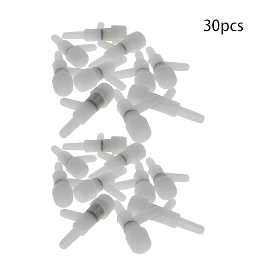 MroMax Aquarium 2 Way Air Line Plastic Regulator Connector for Fish Tank Pump 4mm/0.16", White 30 Pcs