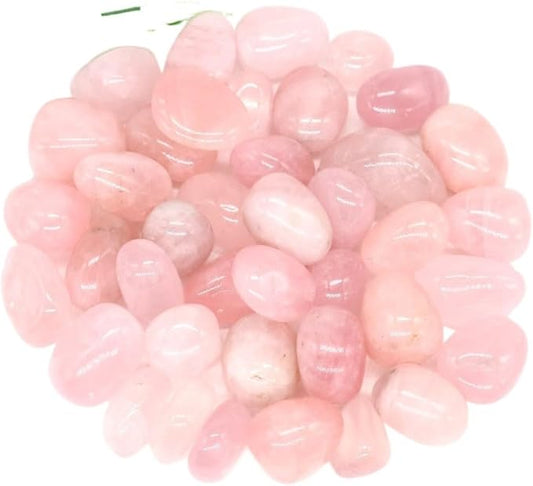 Natural Tumbled Stones Bulk Ore Gravel Specimen Healing Crystals Quartz Energy Minerals Tank Aquarium Home Decor Gem Decoration (Color : Rose Quartz, Size : 200g)
