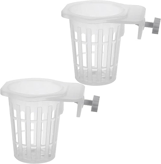 Generic Translucent Aquarium Plant Holder | 2PCS Aquatic Plant Holder with Holes | Aquaponic Plant Cultivation Holder | Pet Supplies Aquatic Plant Pots for Fish Tank