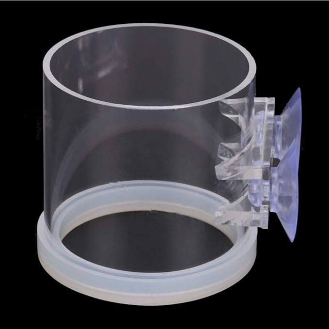 Acrylic Transparent Fish Feeding Ring Food Feeder with Suction Cup for Aqarium Fishing