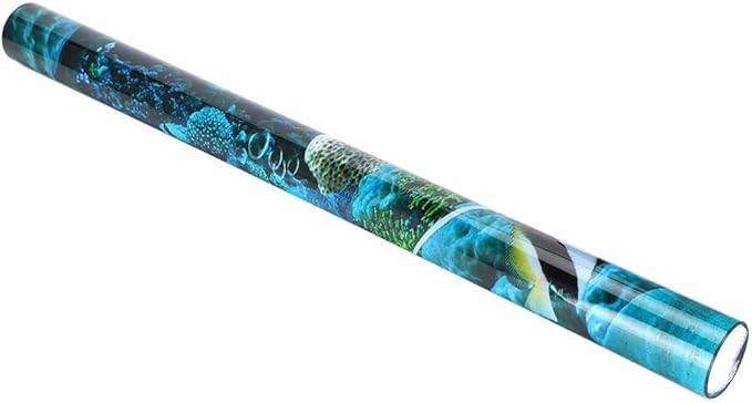 Tnfeeon Sea World Aquarium Background, PVC Adhesive Double Sided Poster Sticker Fish Decoration(122x50cm)