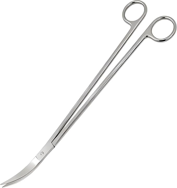 Long Aquarium Scissors for Plants 9.8 inches, Aquascaping Scissors Curved, Aquarium Plant Trimmer, Aquascape Tools, Terrarium Tools for Plants