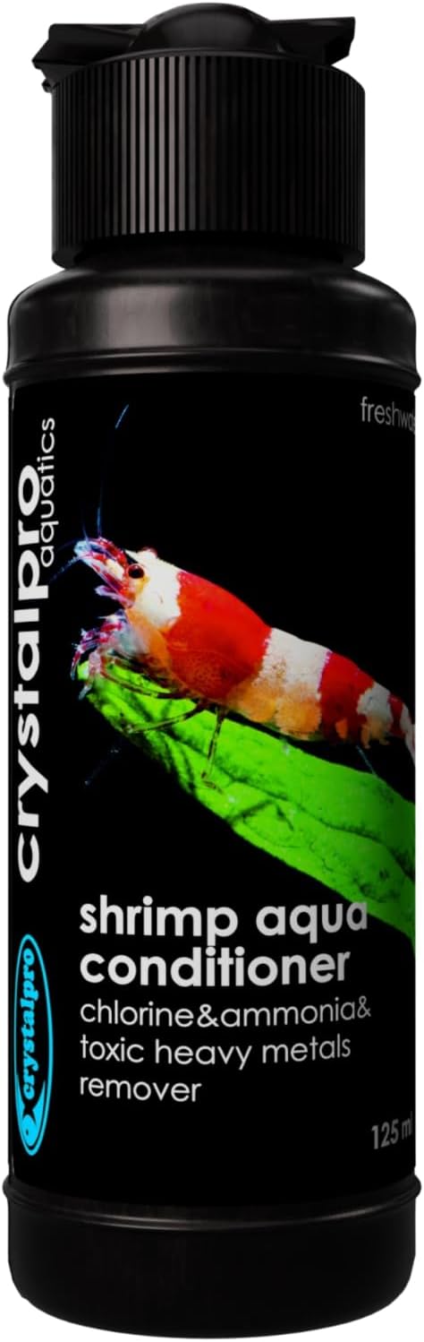 Crystalpro Shrimp Aqua Conditioner Treats 1250 Gallons - Concentrated Water Conditioner Neutralizes Chlorine and Ammonia (4.2 Oz-125 ml) for Freshwater Invertebrate Tanks – Caridina & Neocaridina