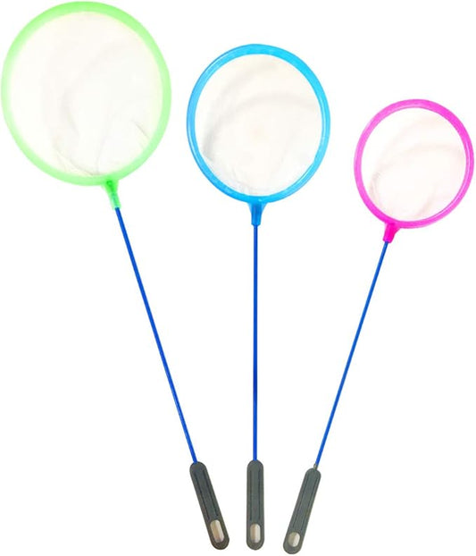 NGe Aquarium Fish Net Small Nylon Fishing Nets with Plastic Handle for Fish Tank(2.8"/3.5"/4.33",Blue,Pink,Green)