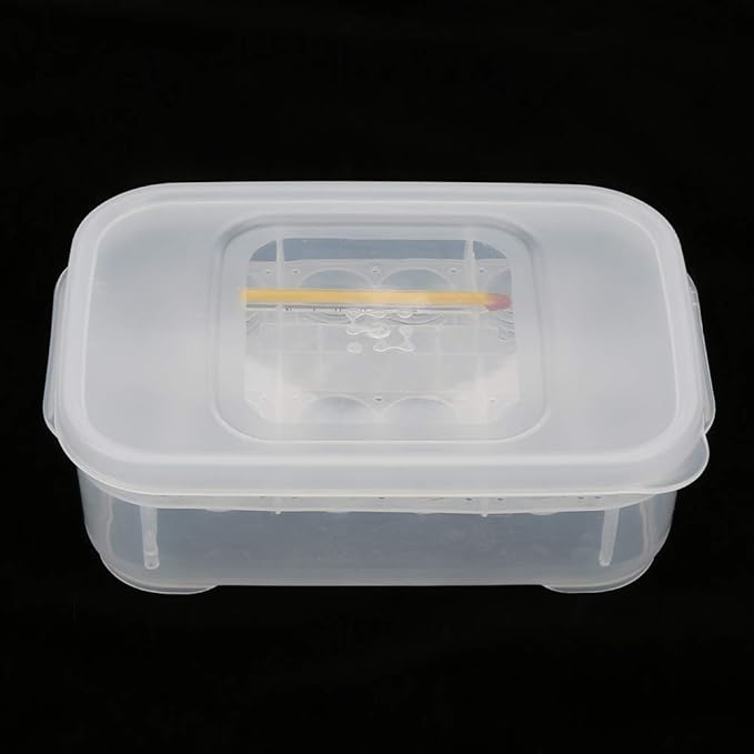 TOPINCN 12 Slots Reptile Egg Breeding Hatchery Box Reptile Egg Incubator Hatcher Hatching Box Reptile Incubation Egg Tray for Lizard Snake with Thermometer