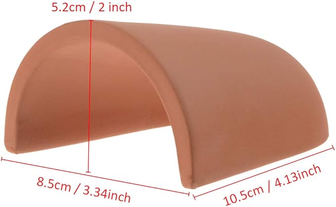 Siam Ceramic Shrimp Shelter & Axolotl Hide Cave Fish Tank Decorations with 3 Plastic Fish Ornaments – Breeding Cave & Hiding Shelter for Shrimp, Pleco, Betta, Cichlid – Aquarium Decor Set (Small)