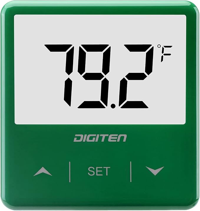 Aquarium Thermometer, Fish Tank Thermometer with Large LCD Display, Stick-on Tank Temp Sensor Ensures Accurate Reading, No Wires C/F Switch