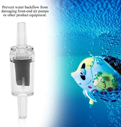 Pssopp 10Pcs Aquarium Air Control Valve One Way Non-Return Check Valve (Black)